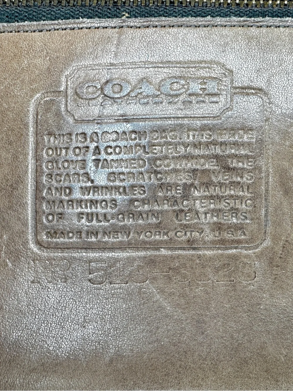 Coach Tan Leather Messenger Bag